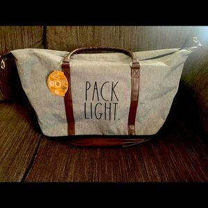 Rae Dunn - “ Pack Light” Weekender Bag